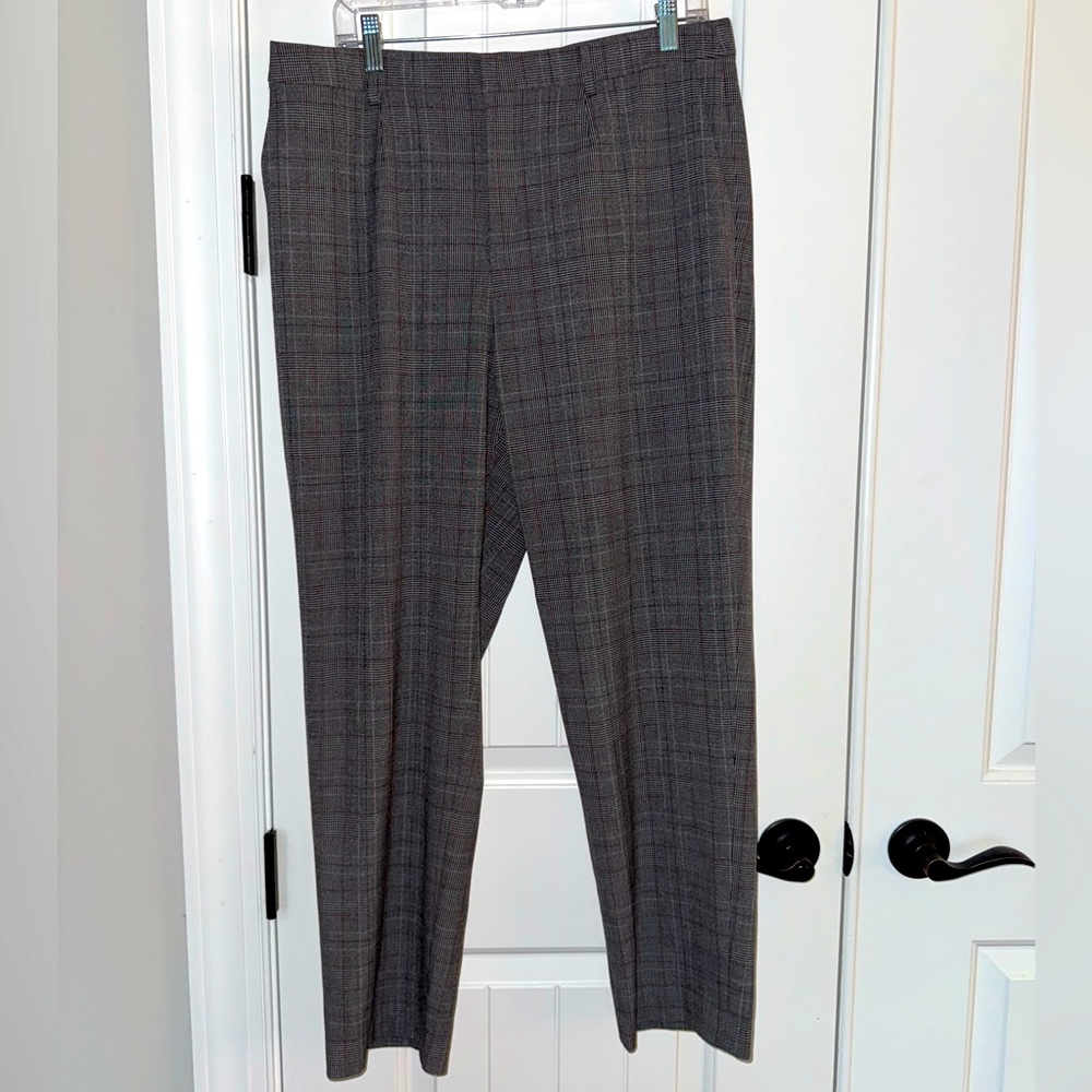 High Waisted Dress Pants - Plaid
